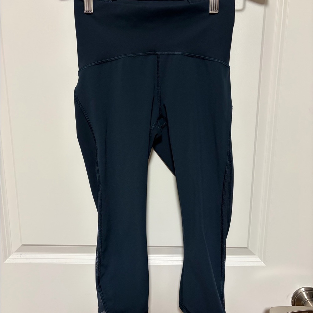 Navy Blue High-Waisted Leggings